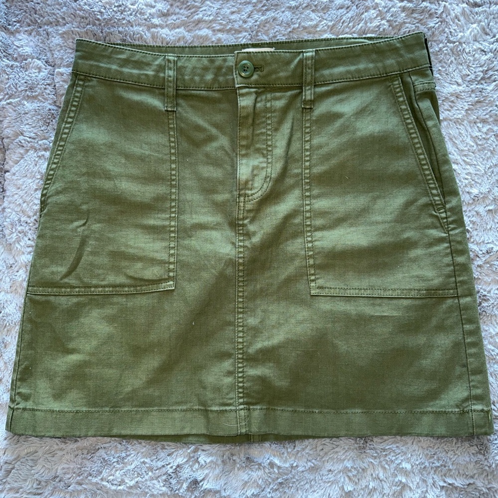 J. Crew Olive Mini Skirt